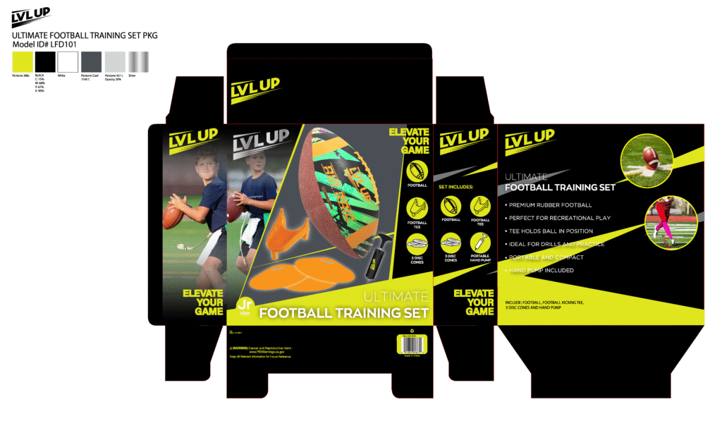 lvlup ultimate football training set lfd101 ol
