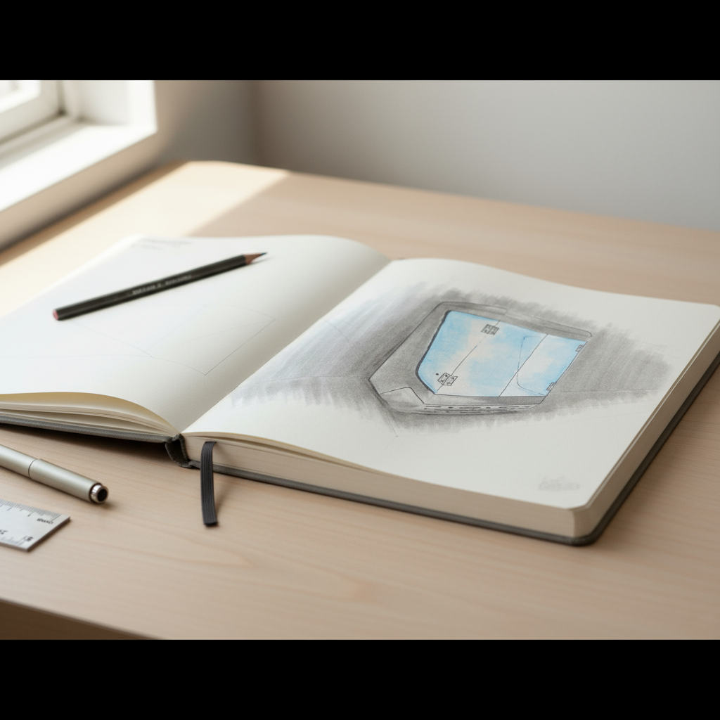 professional sketchbook photo